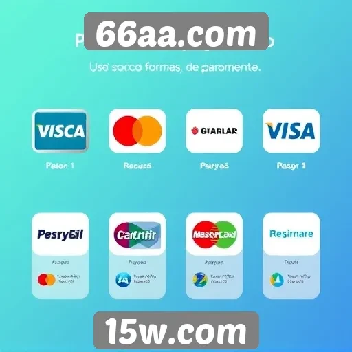Opções de pagamento disponíveis no 66aa.com
